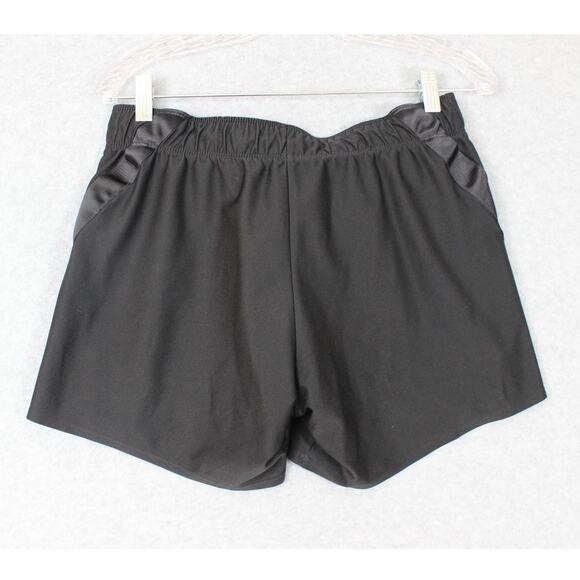 Nike Dri-Fit Shorts Fold-Over Waist Black Womens Size Small 4inch inseam unlined - Picture 2 of 5